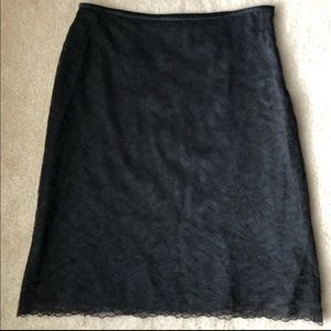 Lace Overlay Black Skirt Sz 10